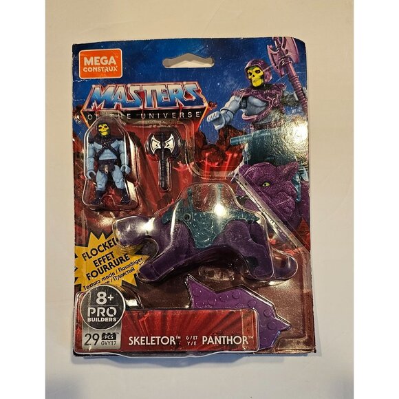 MEGA CONSTRUX Masters Of the Universe SKELETOR & PANTHOR FLOCKED GVY17 - Picture 1 of 2